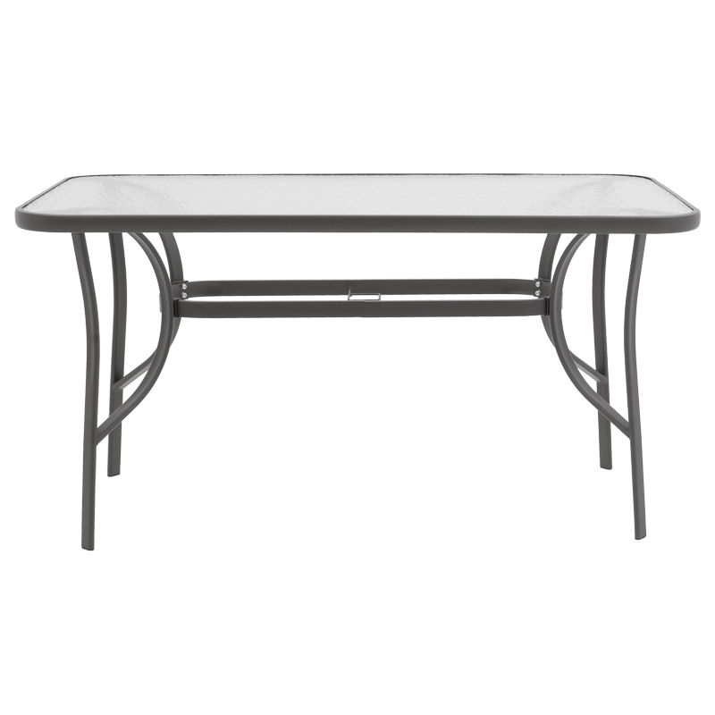 Set tavoline ngrënieje Ensure-Confidence prej 5 copash pakoworld metal në nuancë antracit 120x70x70cm