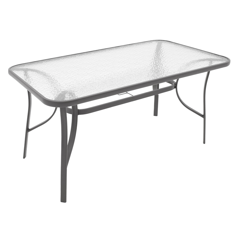 Set tavoline ngrënieje Ensure-Confidence prej 5 copash pakoworld metal në nuancë antracit 120x70x70cm