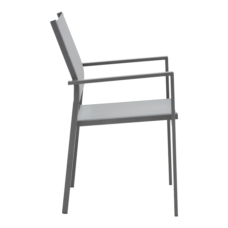Set tavoline ngrënieje Ensure-Confidence prej 5 copash pakoworld metal në nuancë antracit 120x70x70cm