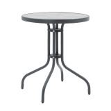 Set tavoline ngrënieje Watson-Confidence A prej 3 copash pakoworld metal në nuancë antracit D60x70cm