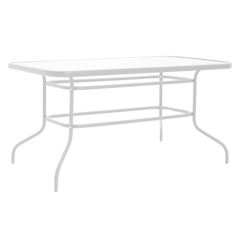 Set tavoline ngrënieje Valor-Confidence prej 5 pakoworld metal i bardhë 140x80x70cm