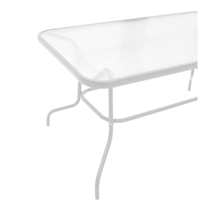 Set tavoline ngrënieje Valor-Confidence prej 5 pakoworld metal i bardhë 140x80x70cm