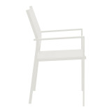 Tavolinë ngrënieje Valor-Confidence B set me 3 pakoworld metal në nuancë të bardhë D60x70cm