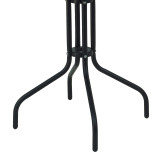 Tavolinë ngrënieje Vergo-Confidence set prej 3 pakoworld metal në nuancë të zezë D60x70cm