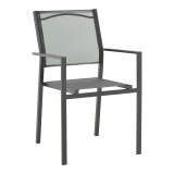 Tavolinë ngrënieje Vergo-Confidence set prej 3 pakoworld metal në nuancë të zezë D60x70cm
