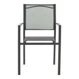Tavolinë ngrënieje Vergo-Confidence set prej 3 pakoworld metal në nuancë të zezë D60x70cm
