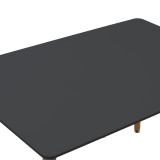 Set tavoline ngrënieje Ezra-Natali pakoworld prej 5 pp-mdf në ngjyrë të zezë-natyrale 120x80x76cm