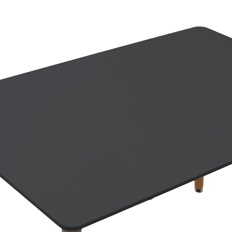 Set tavoline ngrënieje Ezra-Natali pakoworld prej 5 pp-mdf në ngjyrë të zezë-natyrale 120x80x76cm
