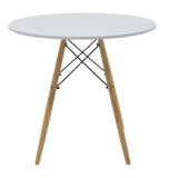 Set tavoline ngrënieje Ezra-Julita pakoworld me 5 pp-mdf në ngjyrë gri/e bardhë-natyrale D80x73cm
