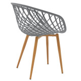 Set tavoline ngrënieje Ezra-Julita pakoworld me 3 copë pp-mdf në ngjyrë gri-bardhë-natyrale D60x73cm