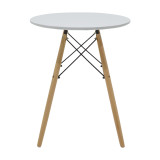 Set tavoline ngrënieje Ezra-Julita pakoworld me 3 copë pp-mdf në ngjyrë gri-bardhë-natyrale D60x73cm