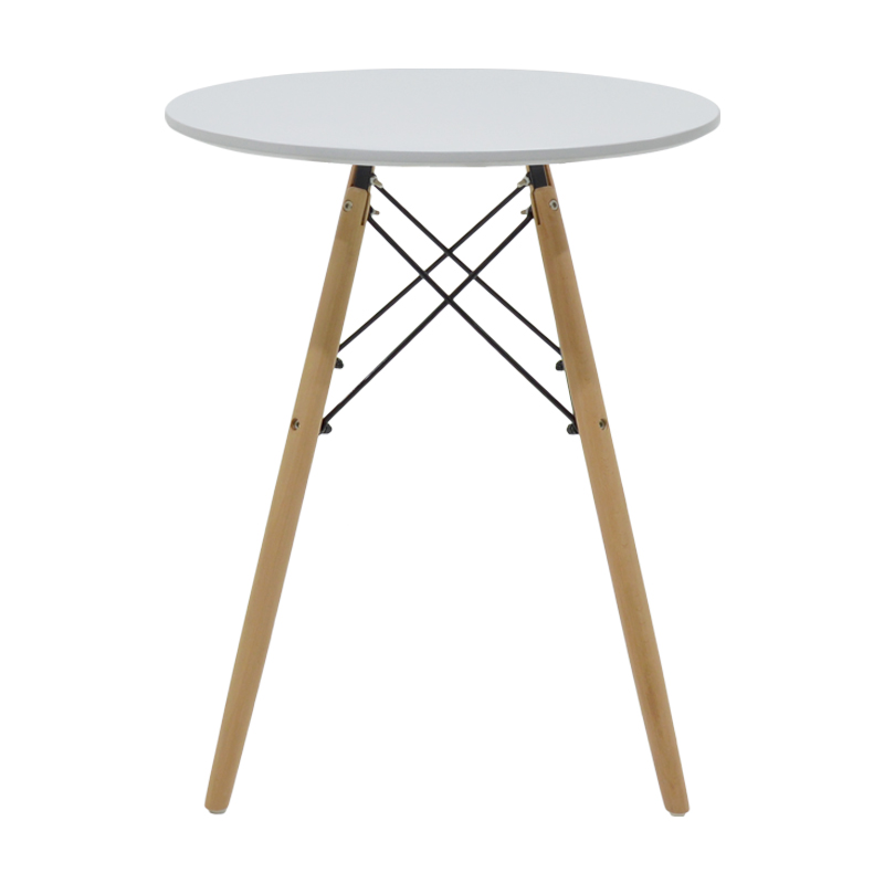Set tavoline ngrënieje Ezra-Julita pakoworld me 3 copë pp-mdf në ngjyrë gri-bardhë-natyrale D60x73cm