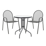 Set ngrënieje Watson-Tarete pakoworld 3 copë metal në nuancë të zezë