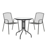 Set ngrënieje Watson-Pomedon pakoworld 3 copë metal në nuancë të zezë