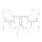 Set ngrënieje Watson-Monasty pakoworld 3 copë metal në nuancë të bardhë