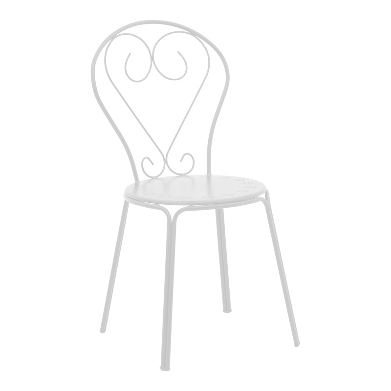 Set ngrënieje Watson-Chari pakoworld 3 copë metal në nuancë të bardhë