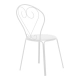 Set ngrënieje Watson-Chari pakoworld 3 copë metal në nuancë të bardhë 70x70x70cm