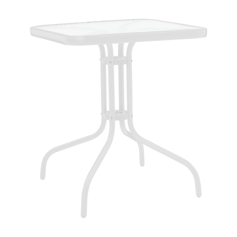 Set ngrënie Watson-Monasty pakoworld 3 copë metal në nuancë të bardhë 70x70x70cm