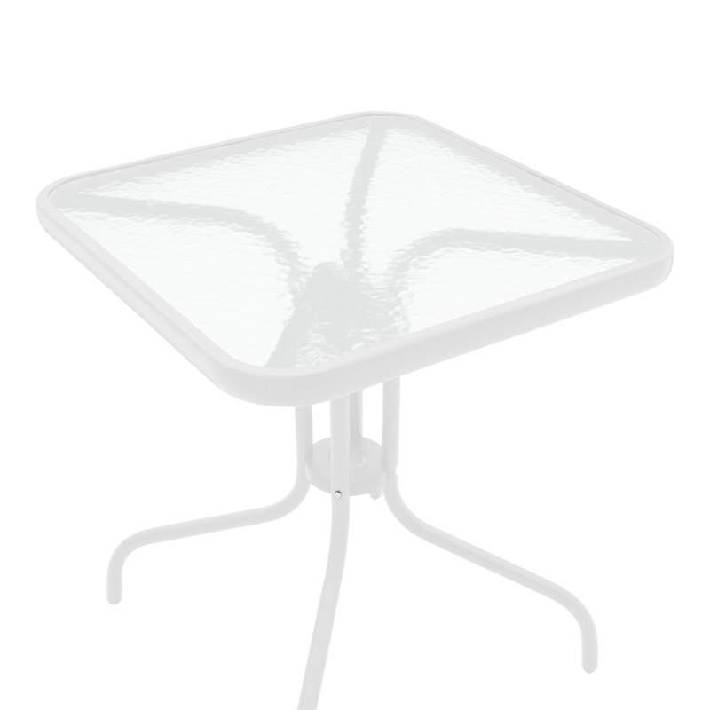 Set ngrënieje Watson-Tarete pakoworld 3 copë metal në nuancë të bardhë 70x70x70cm