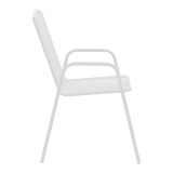 Set ngrënie Watson-Pomedon pakoworld 3 copë metal në nuancë të bardhë 70x70x70cm