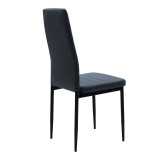 Set tavoline ngrënieje prej 5 copësh Natali-Parker pakoworld mdf në ngjyrë të zezë-natyrale 120x80x76cm