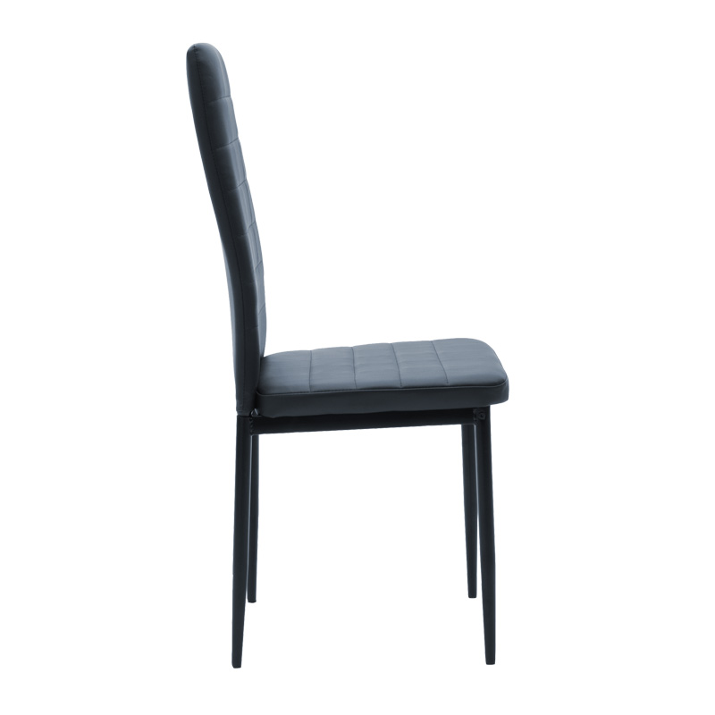 Set tavoline ngrënieje prej 5 copësh Natali-Parker pakoworld mdf në ngjyrë të zezë-natyrale 120x80x76cm