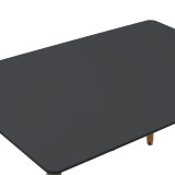 Set tavoline ngrënieje prej 5 copësh Natali-Parker pakoworld mdf në ngjyrë të zezë-natyrale 120x80x76cm