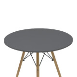 Set tavoline ngrënieje prej 5 copësh Julita-Parker pakoworld MDF në ngjyrë të zezë-natyrale D80x73cm