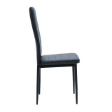 Set tavoline ngrënieje 5 copë Chloe-Parker pakoworld xham në ngjyrë gri të errët-natyrale 120x70x75cm