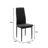 Set tavoline ngrënieje 5 copë Chloe-Parker pakoworld xham në ngjyrë gri të errët-natyrale 120x70x75cm