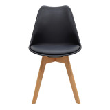 Chloe -Gaston pakoworld set tavoline ngrënieje me 5 pjesë, xham antracit 8mm - këmbë natyrale 120x70x75cm