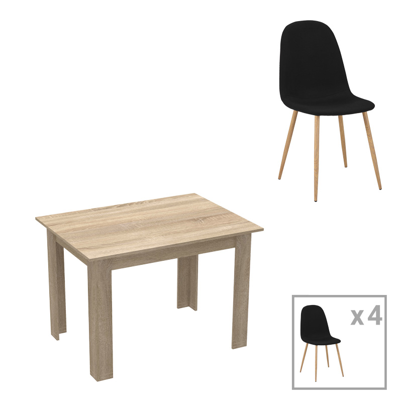 Set tavoline ngrënie me 5 pjesë Manka-Bella pakoworld mdf në ngjyrë SONOMA 110x80x70cm
