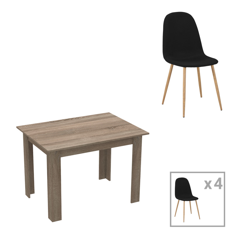 Set tavoline ngrënieje me 5 pjesë Manka-Bella pakoworld mdf në ngjyrë SONOMA truffle 110x80x70cm