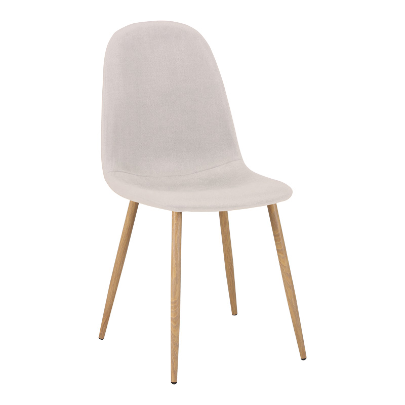 Set tavoline ngrënie Bella-Natali pakoworld me 3 copë MDF e bardhë-këmbë natyrale 80x80x76cm