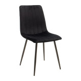 Set tavoline ngrënieje Julita-Noor pakoworld me 5 copë MDF këmbë të zeza-natyrale Φ80x73cm