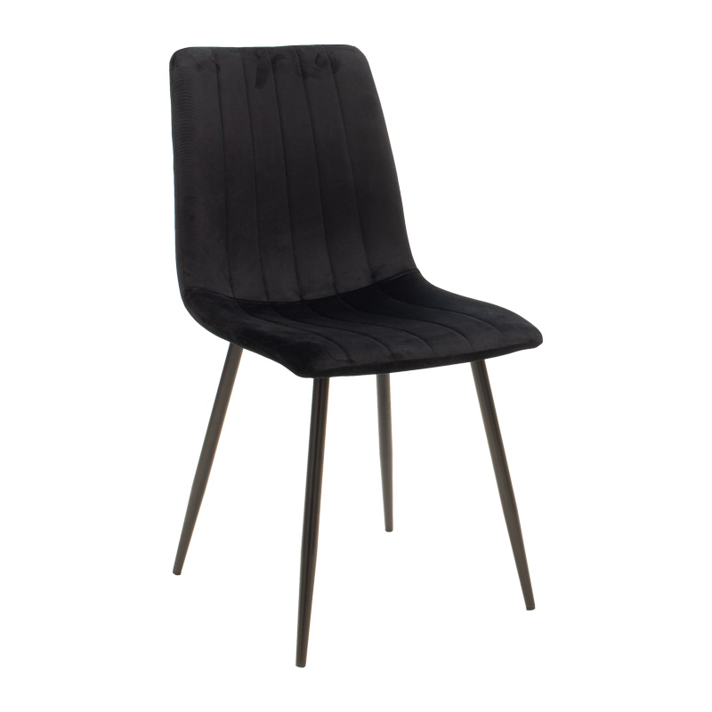 Set tavoline ngrënieje Julita-Noor pakoworld me 5 copë MDF këmbë të zeza-natyrale Φ80x73cm