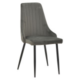 Set ngrënieje Azori-Gustas pakoworld 5 copë mermer i bardhë-antracit 120x80x76cm