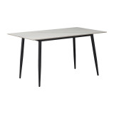 Set ngrënieje Azori-Gustas pakoworld 5 copë mermer i bardhë-antracit 120x80x76cm