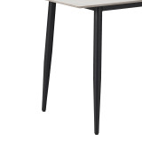 Set ngrënieje Azori-Gustas pakoworld 5 copë mermer i bardhë-antracit 120x80x76cm