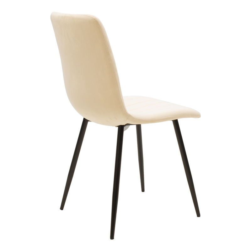 Set tavoline ngrënie Natali-Noor pakoworld me 5 copë MDF e bardhë-bezhë-e zezë 120x80x76cm