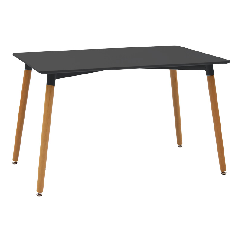 Set tavoline ngrënie Natali-Noor pakoworld me 5 copë MDF e bardhë-bezhë-e zezë 120x80x76cm