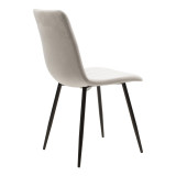 Set tavoline ngrënieje Natali-Noor pakoworld me 3 copë MDF këmbë të bardha-gri-natyrale 120x80x76cm