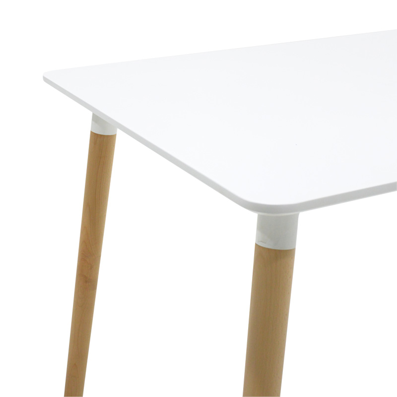 Set tavoline ngrënieje Natali-Noor pakoworld me 3 copë MDF këmbë të bardha-gri-natyrale 120x80x76cm