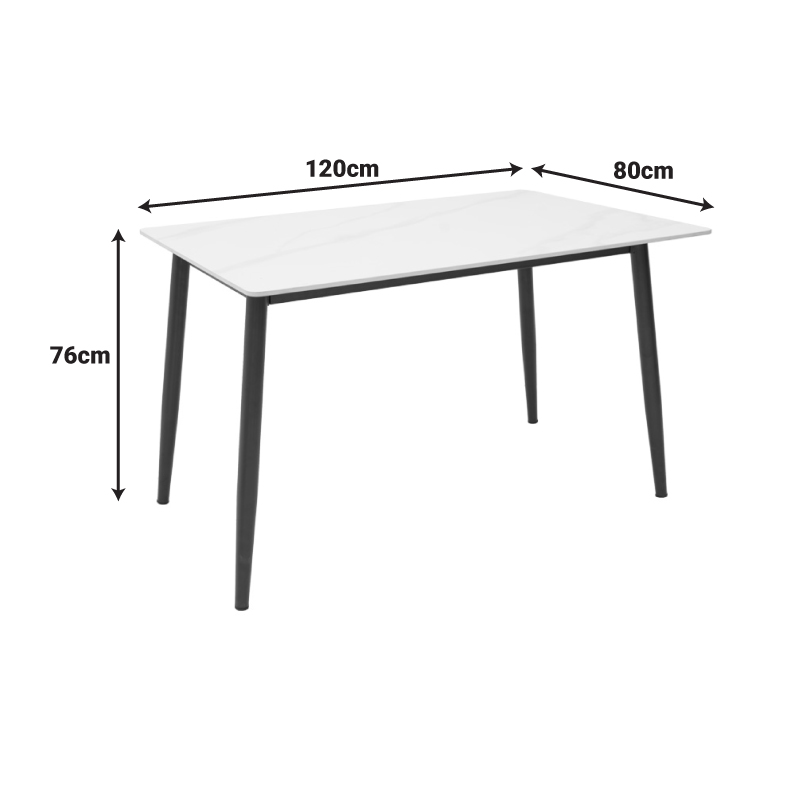 Set tavoline ngrënieje Gustas-Giselle pakoworld me 5 copë mermer i bardhë-kadife gri 120x80x76cm