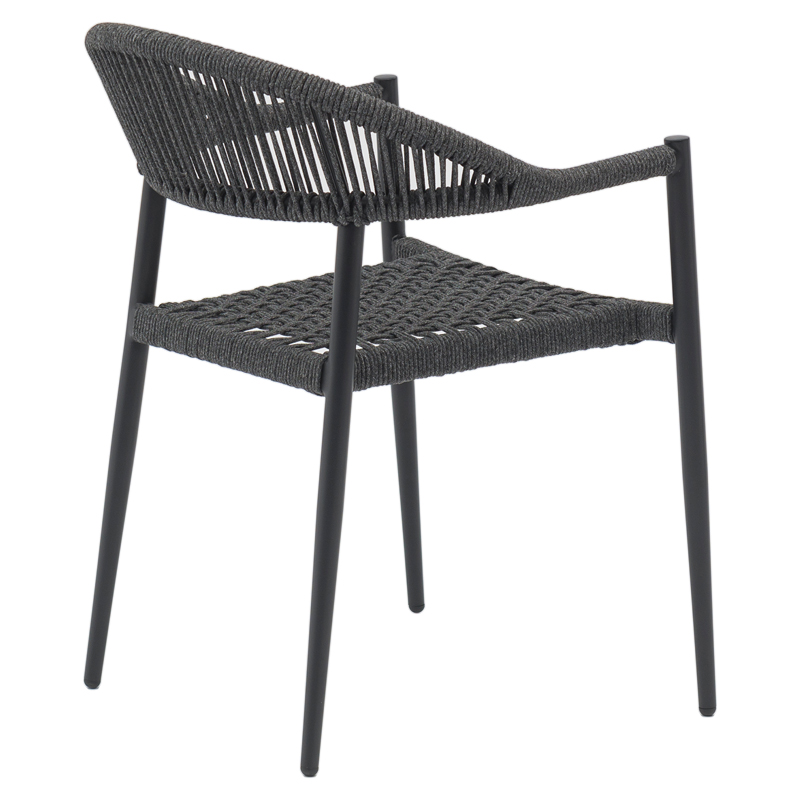 Set tavoline ngrënieje Kliton-Freiburg me 5 pakoworld alumini në nuancë antracit 80x80x74cm