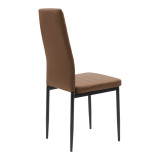 Set tavoline ngrënieje Balou-Parker pakoworld me 5 copë të zezë-kafe D120x73cm