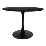 Set tavoline ngrënieje Balou-Parker pakoworld me 5 copë të zezë-kafe D120x73cm