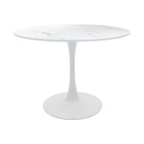 Tavolinë ngrënieje Balou-Parker pakoworld set me 5 copë e bardhë D120x73cm