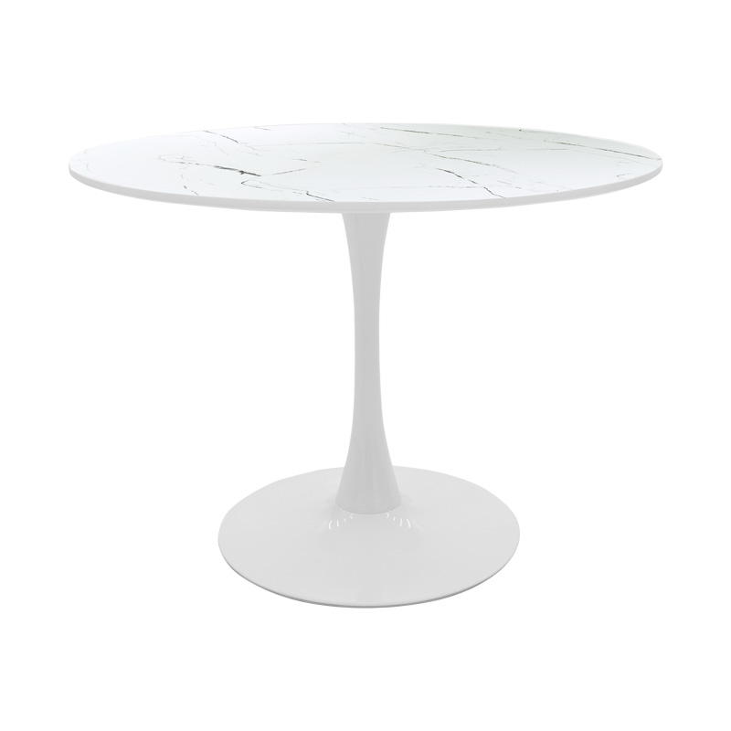 Tavolinë ngrënieje Balou-Parker pakoworld set me 5 copë e bardhë D120x73cm
