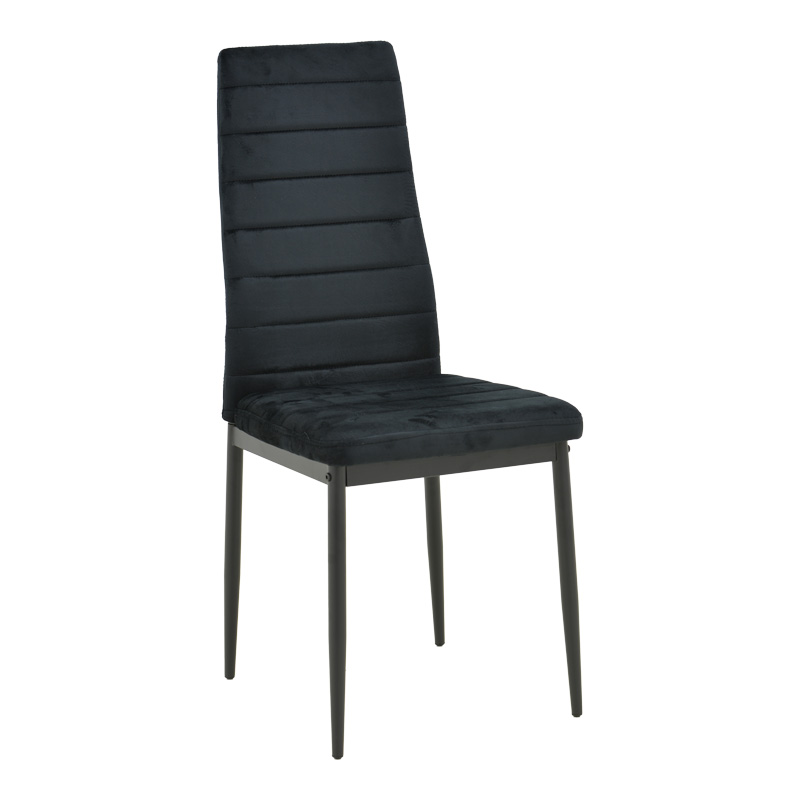 Tavolinë ngrënieje Balou-Parker pakoworld set me 5 copë e zezë D120x73cm